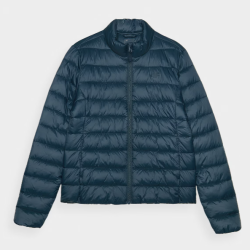 4F Dámska zatepľovacia bunda s recyklovanou výplňou - morská zelená