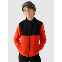 Chlapčenská regular flísová mikina so stojačikom - oranžová