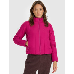 4F Dámska páperová bunda so syntetickou výplňou - ružová