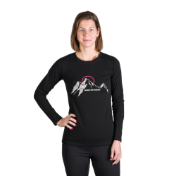 Northfinder Dámske turistické tričko z organickej bavlny SHARI black 