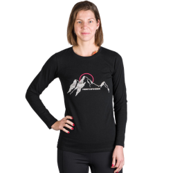 Northfinder Dámske turistické tričko z organickej bavlny SHARI black 