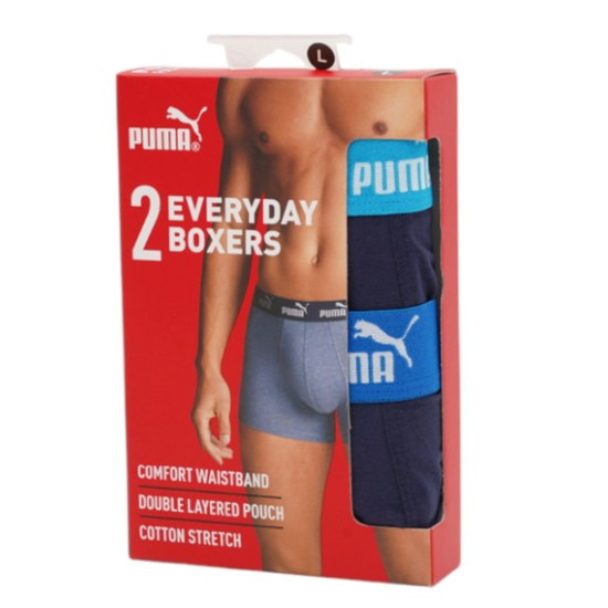 PUMA Everyday Basic Boxer pánske bavlnené boxerky blue/navy
