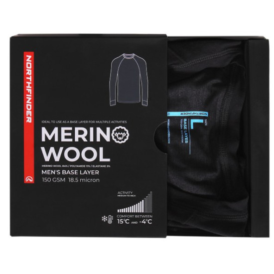 NORTHFINDER ED pánske merino tričko