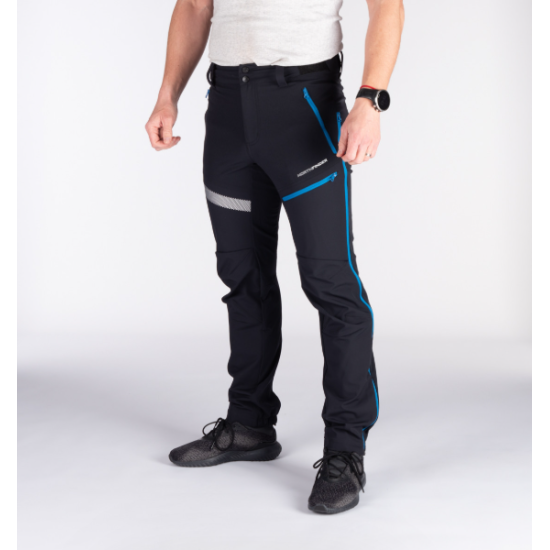 NORTHFINDER GANEK pánske softshellové nohavice hybridné celorozopínacie blackblue NORTHFINDER GANEK pánske softshellové nohavice hybridné celorozopínacie blackblue