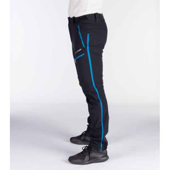 NORTHFINDER GANEK pánske softshellové nohavice hybridné celorozopínacie blackblue NORTHFINDER GANEK pánske softshellové nohavice hybridné celorozopínacie blackblue