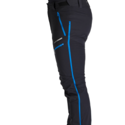 NORTHFINDER GANEK pánske softshellové nohavice hybridné celorozopínacie blackblue