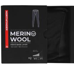 NORTHFINDER  GENERAL pánske merino legíny black