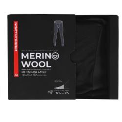 NORTHFINDER  GENERAL pánske merino legíny black