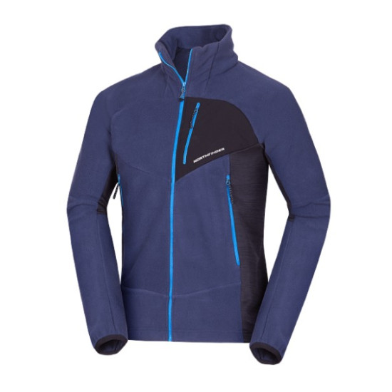 Northfinder Pánsky flísový multišportový aktívny sveter JEDRZEJ darkblueblack