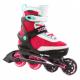 Detské kolieskové korčule Stuf Xoom 2 Girl 2021 biela/čierna/ružová