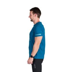 Northfinder Pánske outdoorové tričko z organickej bavlny BIRGER inkblue
