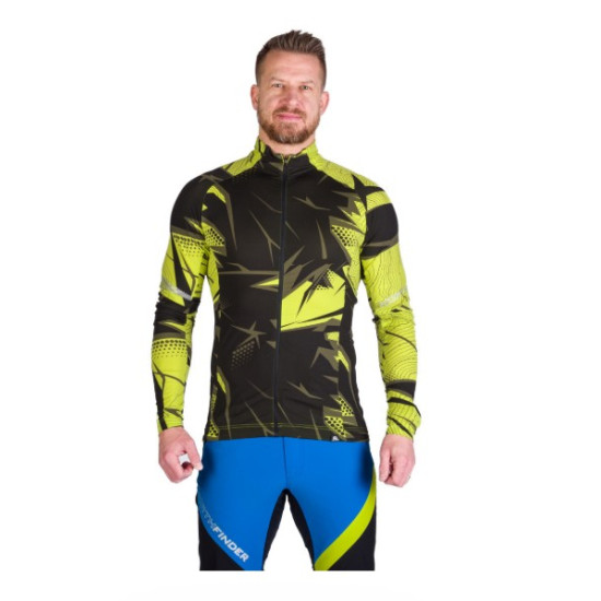 NORTHFINDER BUKOVEC 1 pánska skialp mikina  limegreenblack