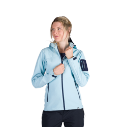 Northfinder Dámska outdoorová softshellová bunda s kapucňou 3L ANGIE skyblue
