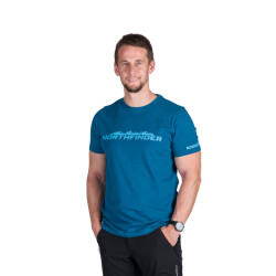 Northfinder Pánske outdoorové tričko z organickej bavlny FERDINAND inkblue