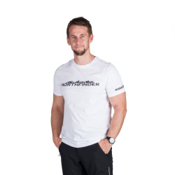 Northfinder Pánske outdoorové tričko z organickej bavlny FERDINAND white