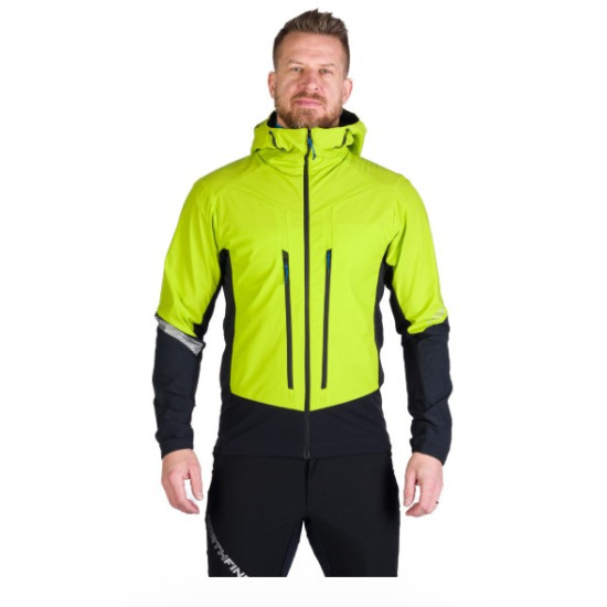 NORTHFINDER SOKOLEC 1 pánska skialpová hybridná bunda Polartec® limegreenblack NORTHFINDER SOKOLEC 1 pánska skialpová hybridná bunda Polartec® limegreenblack