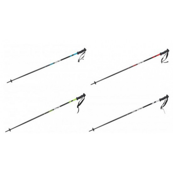 Lyžiarské palice Stuf ALPINE PRO SR black/silver Lyžiarské palice Stuf ALPINE PRO SR black/silver