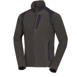 Northfinder Pánsky trekingový technický sveter so spevnenými čásťami SZYMON blackdarkgreen