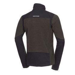 Northfinder Pánsky trekingový technický sveter so spevnenými čásťami SZYMON blackdarkgreen