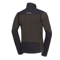 Northfinder Pánsky trekingový technický sveter so spevnenými čásťami SZYMON blackdarkgreen
