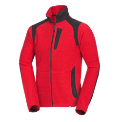 Northfinder Pánsky trekingový technický sveter so spevnenými čásťami SZYMON redblack