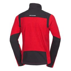Northfinder Pánsky trekingový technický sveter so spevnenými čásťami SZYMON redblack