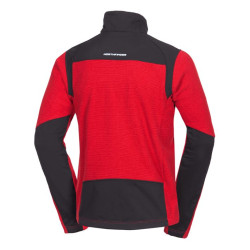 Northfinder Pánsky trekingový technický sveter so spevnenými čásťami SZYMON redblack