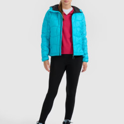 4F dámska páperová bunda AF0782 aqua