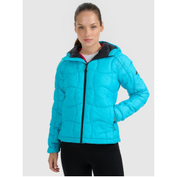 4F dámska páperová bunda AF0782 aqua
