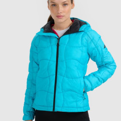 4F dámska páperová bunda AF0782 aqua