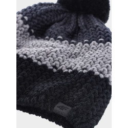 4F Chlapčenská zimná čiapka pletená black 