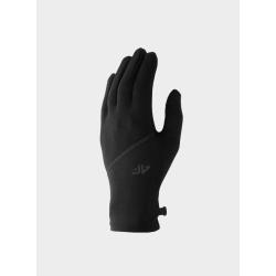 4f Unisex pleteninové rukavice Touch Screen - čierne