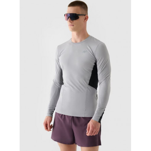 4F pánske tričko s dlhým rukávom 4FWAW24TFLOM252-27S grey