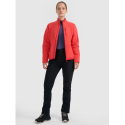 4F dámska páperová trekingová bunda zbaliteľná F633 red