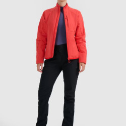 4F dámska páperová trekingová bunda zbaliteľná F633 red