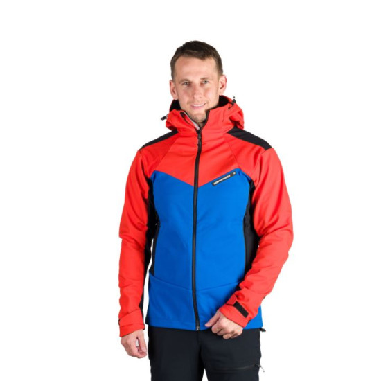 Pánska outdoorová softshellová bunda s kapucňou 3L AURELIAN orangeblue Pánska outdoorová softshellová bunda s kapucňou 3L AURELIAN orangeblue