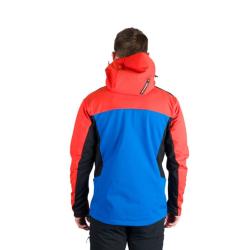 Northfinder Pánska outdoorová softshellová bunda s kapucňou 3L AURELIAN orangeblue