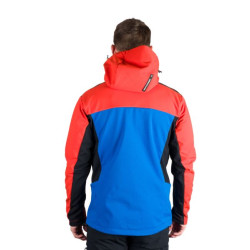 Northfinder Pánska outdoorová softshellová bunda s kapucňou 3L AURELIAN orangeblue