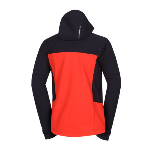Pánska outdoorová softshellová bunda s kapucňou 3L AURELIAN orangeblack