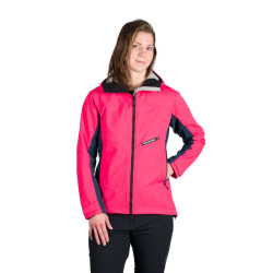 Northfinder  Dámska outdoorová softshellová bunda s kapucňou 3L CHANDRA blackpink