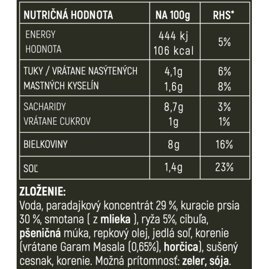 CHICKEN MASALA – Kurací garam masala 400g