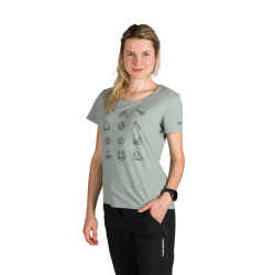 Northfinder dámske tričko Candice lightgreen 