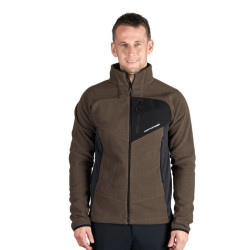 Northfinder Pánsky flísový multišportový aktívny sveter JEDRZEJ brownblack
