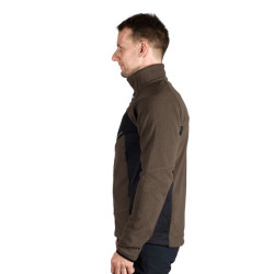 Northfinder Pánsky flísový multišportový aktívny sveter JEDRZEJ brownblack