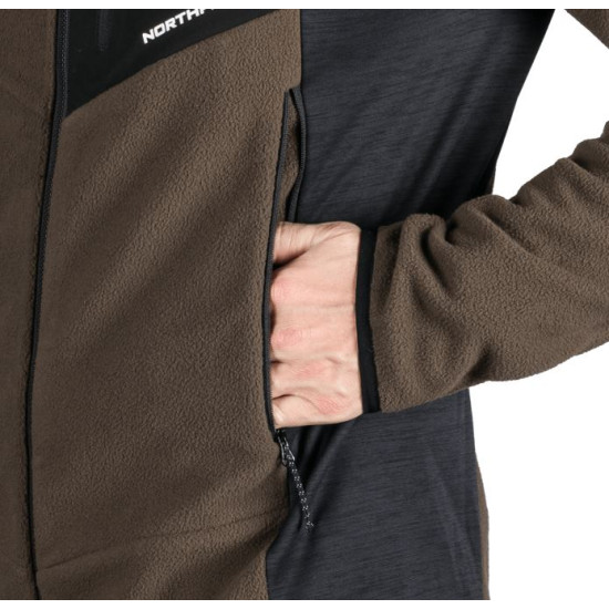 Northfinder mikina MI-3880OR JEDRZEJ brownblack