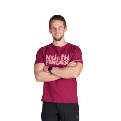 Northfinder pánske outdoorové tričko Josef TR-5003OR darkred