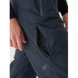 4F Pánske lyžiarske nohavice s trakmi a membránou 10000 - čierne 4FWAW24TFTRM0775-20S