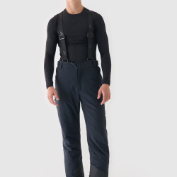 4F Pánske lyžiarske nohavice s trakmi a membránou 10000 - čierne 4FWAW24TFTRM0775-20S