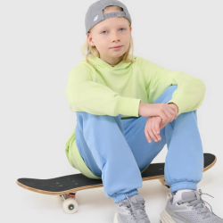 4F Chlapčenská mikina s kapucňou zelená 4FJWSS25TSWSM1712