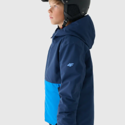 4f Chlapčenská lyžiarska bunda s membránou 5000 blue 